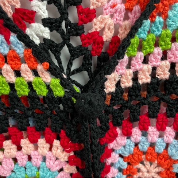 BiBi Crocheted Granny Square Cardigan Sweater - Picture 5 of 7